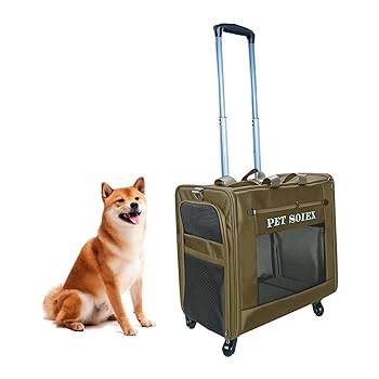 Amazon | 柴犬キャリー 大容量 ペットキャリー キャリーカート